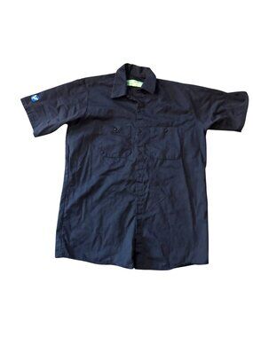 Red Kap Mens Navy Blue Short Sleeve Work Shirt